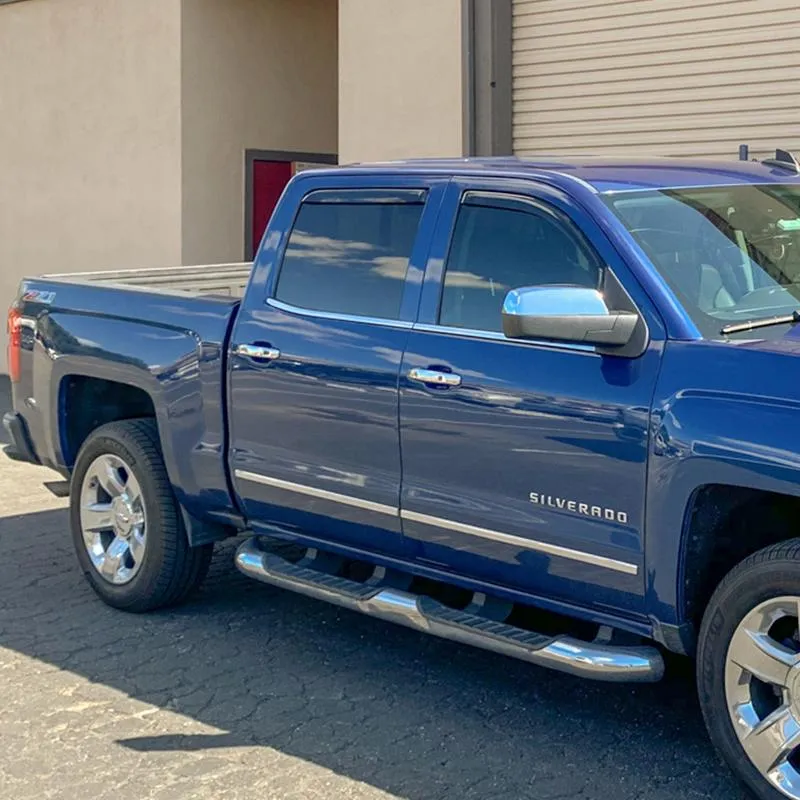 2014-18 Silverado 1500 Crew Cab Window Visors Deflectors