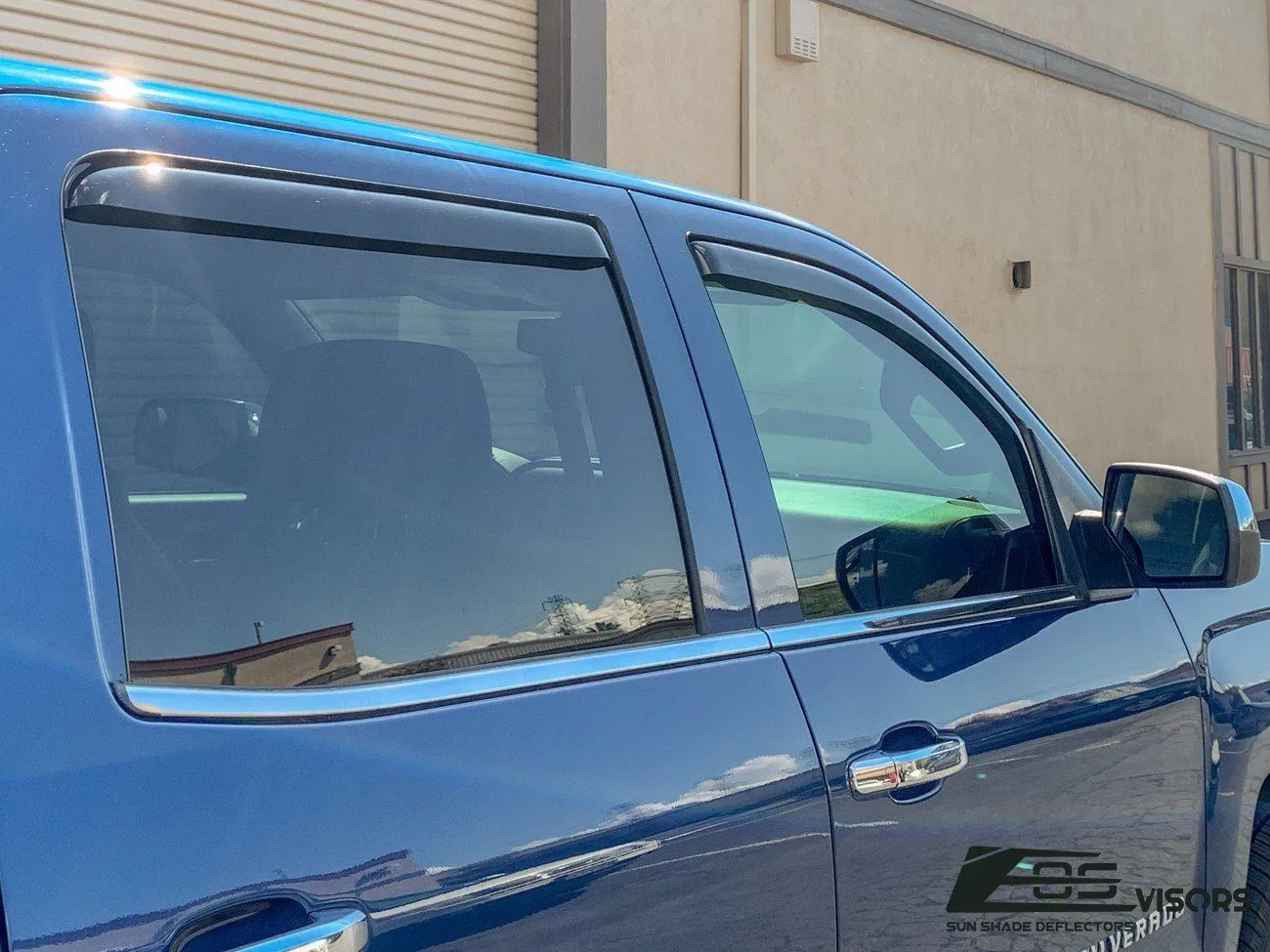 2014-18 Silverado 1500 Crew Cab Window Visors Deflectors