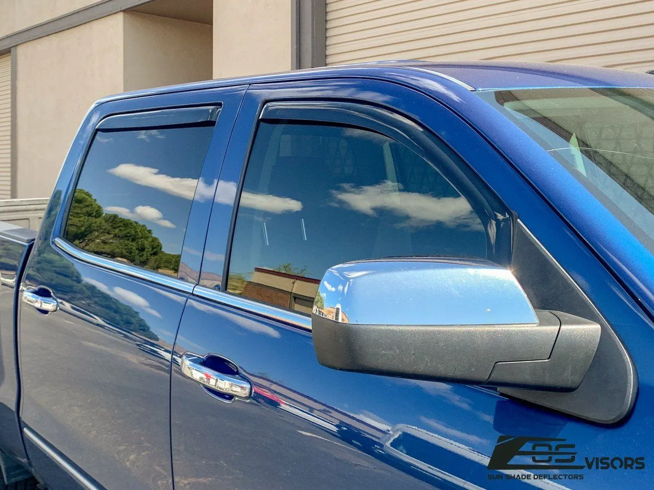 2014-18 Silverado 1500 Crew Cab Window Visors Deflectors