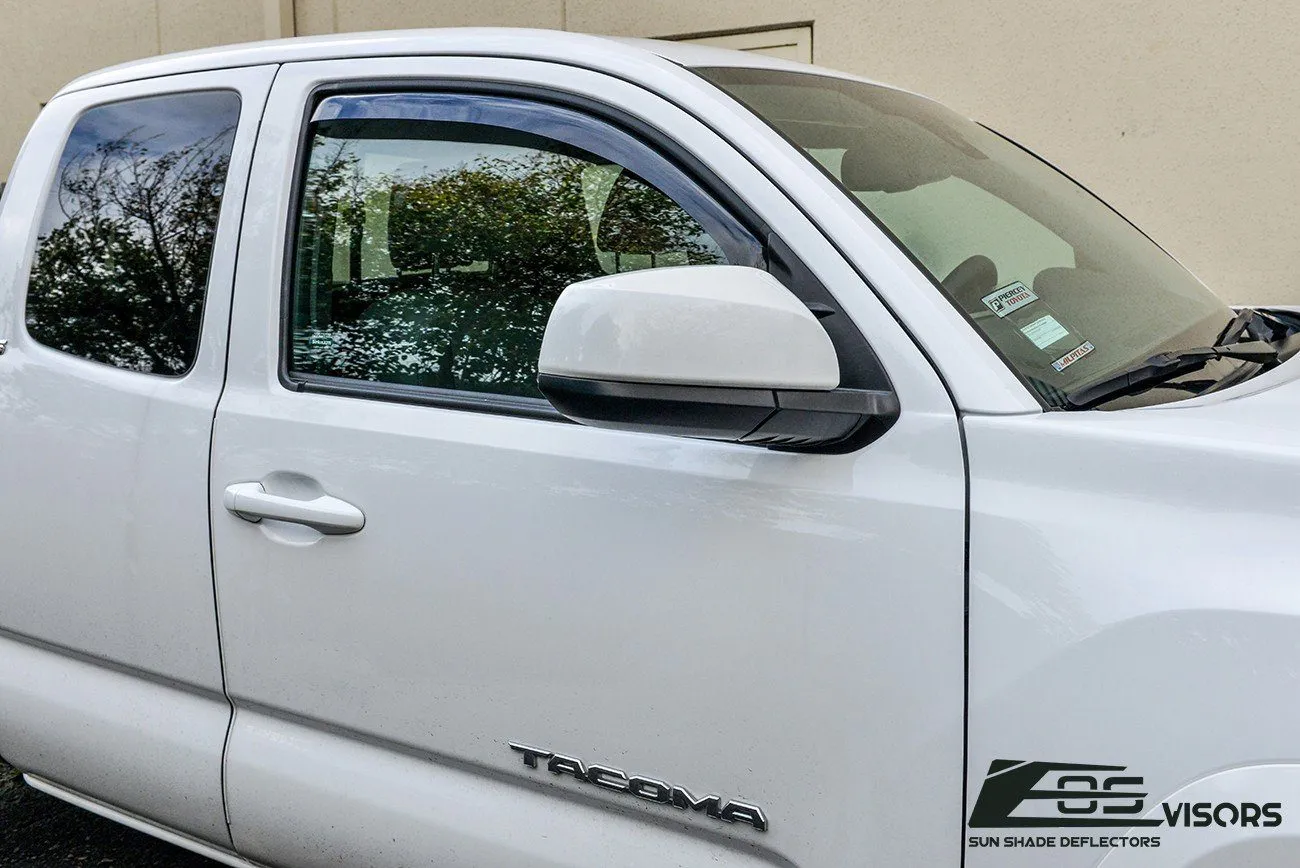 2016-Up Toyota Tacoma  Extended Cab Window Visors Wind Deflectors Rain Guards