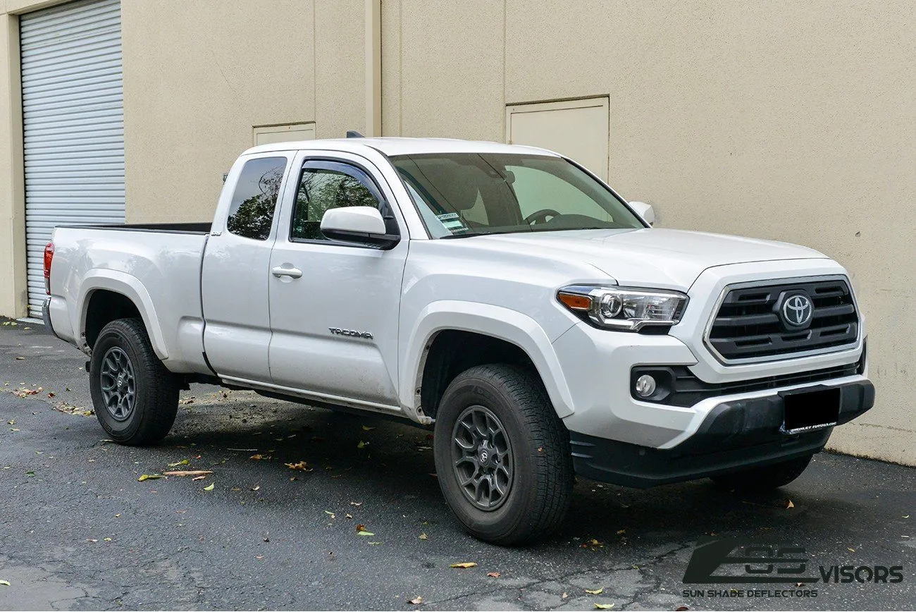 2016-Up Toyota Tacoma  Extended Cab Window Visors Wind Deflectors Rain Guards