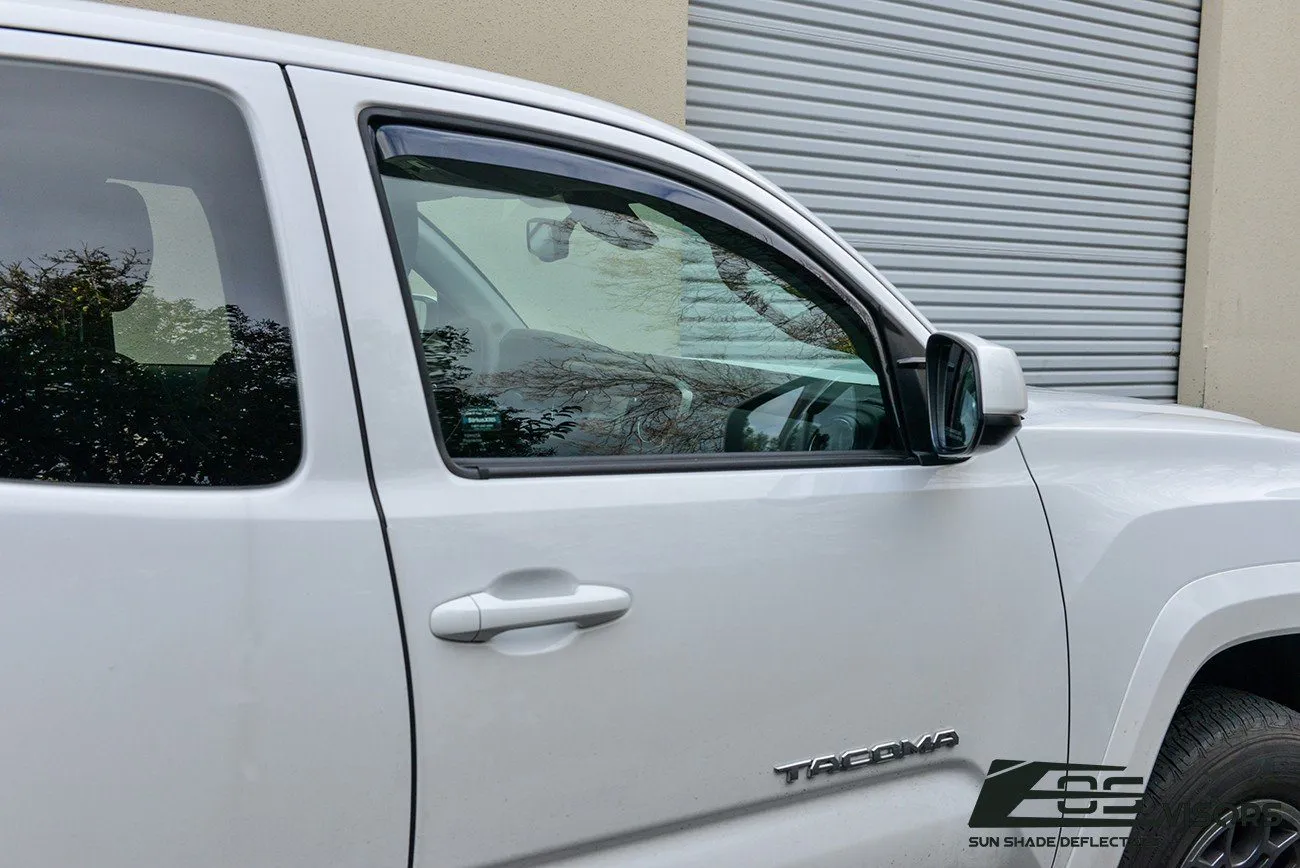 2016-Up Toyota Tacoma  Extended Cab Window Visors Wind Deflectors Rain Guards