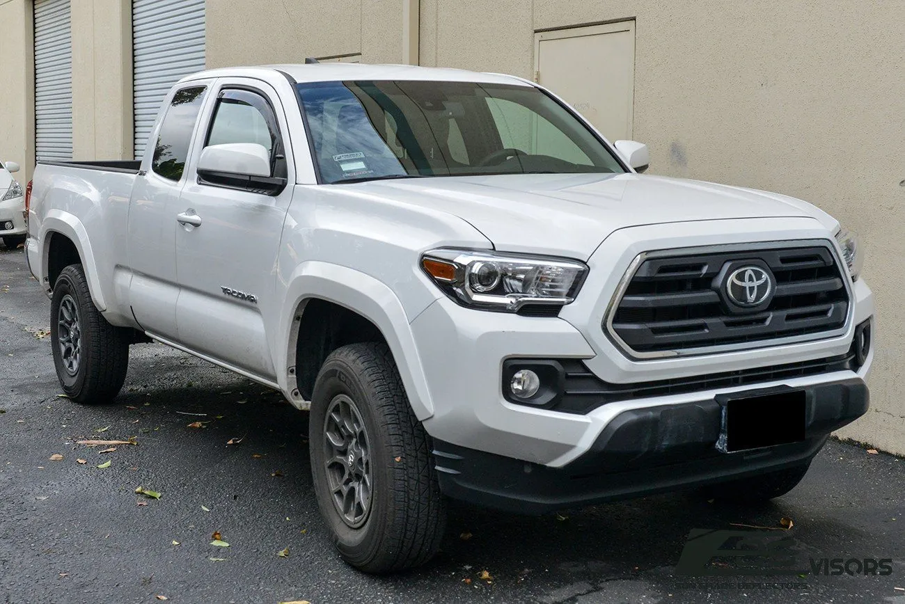 2016-Up Toyota Tacoma  Extended Cab Window Visors Wind Deflectors Rain Guards