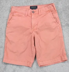 American Eagle Mens Classic Fit Casual Chino Shorts Mid Rise Coral Size 26