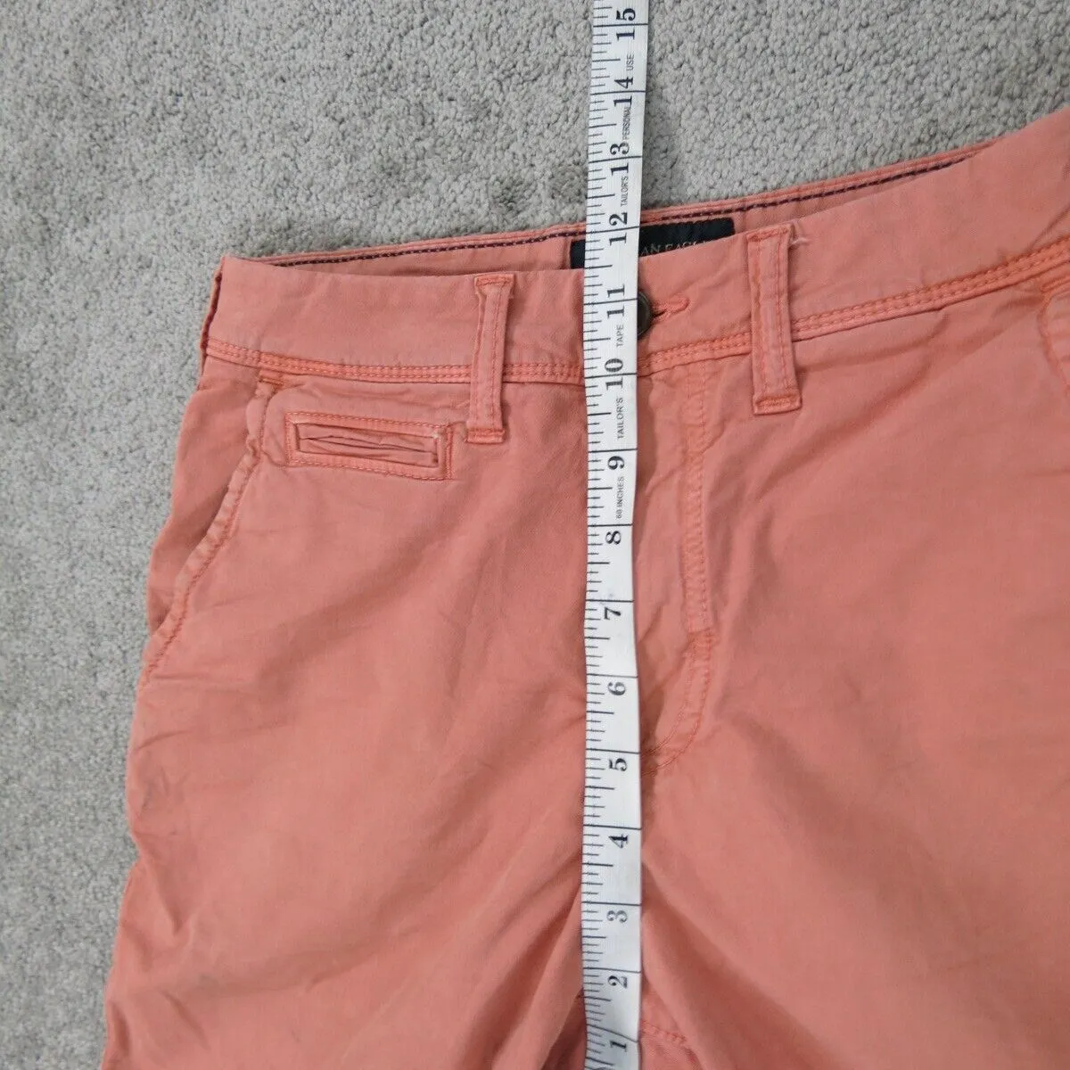 American Eagle Mens Classic Fit Casual Chino Shorts Mid Rise Coral Size 26