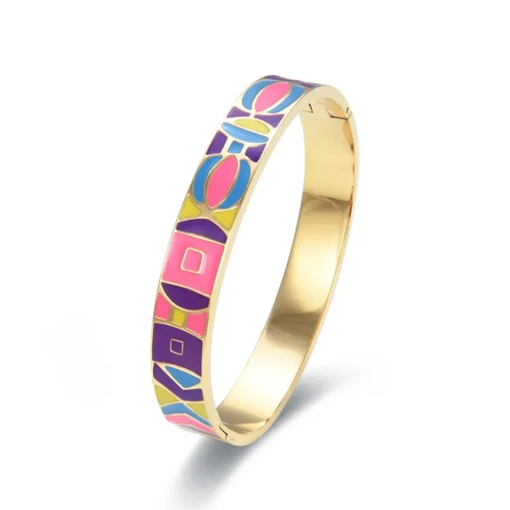 Arıya Colorful Enamel Bangle Bracelets