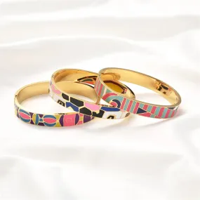 Arıya Colorful Enamel Bangle Bracelets