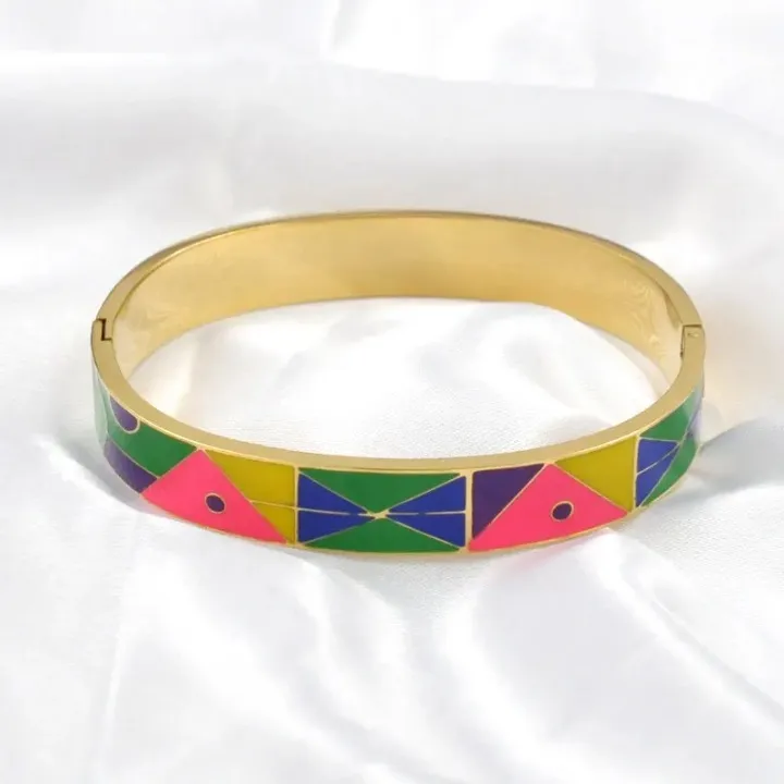 Arıya Colorful Enamel Bangle Bracelets