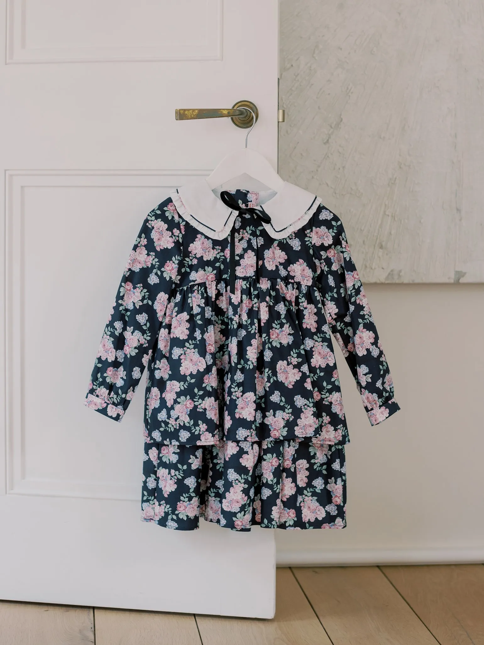 Black Floral Andrea Girl Dress