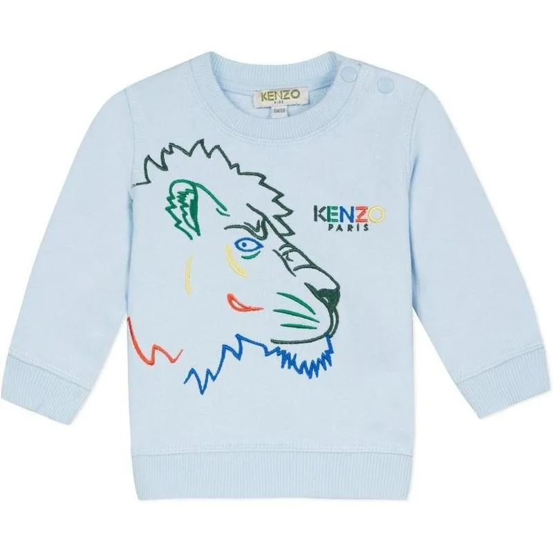 Boys Blue Crazy Jungle Tiger Sweatshirt