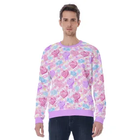 Candy Love Hearts (Colorful Cutie) Men's Sweatshirt