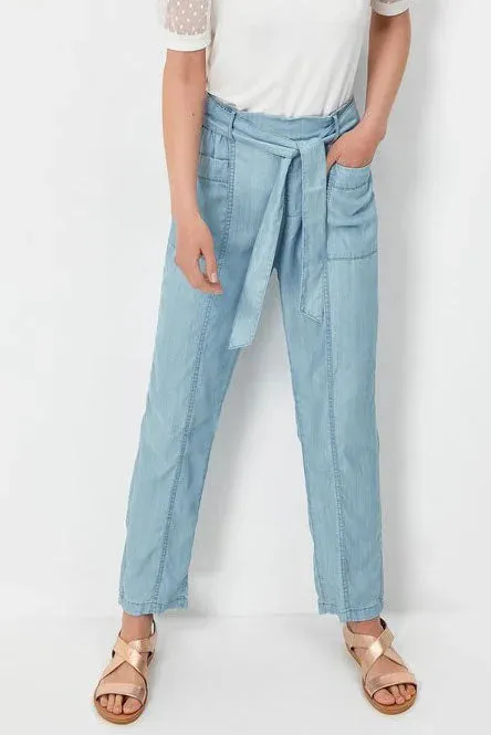 Chambray Relaxed Taper Trousers