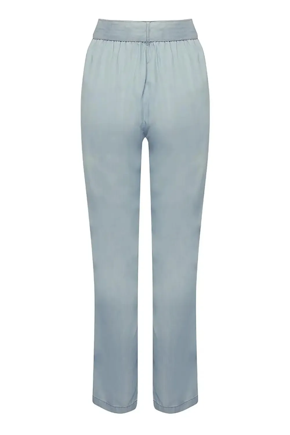 Chambray Relaxed Taper Trousers