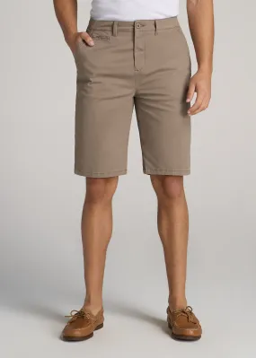 Chino Shorts for Tall Men in Dark Sand