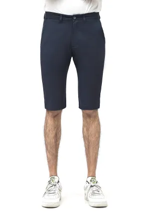 CROSS POCKET CHINO NAVY SHORTS