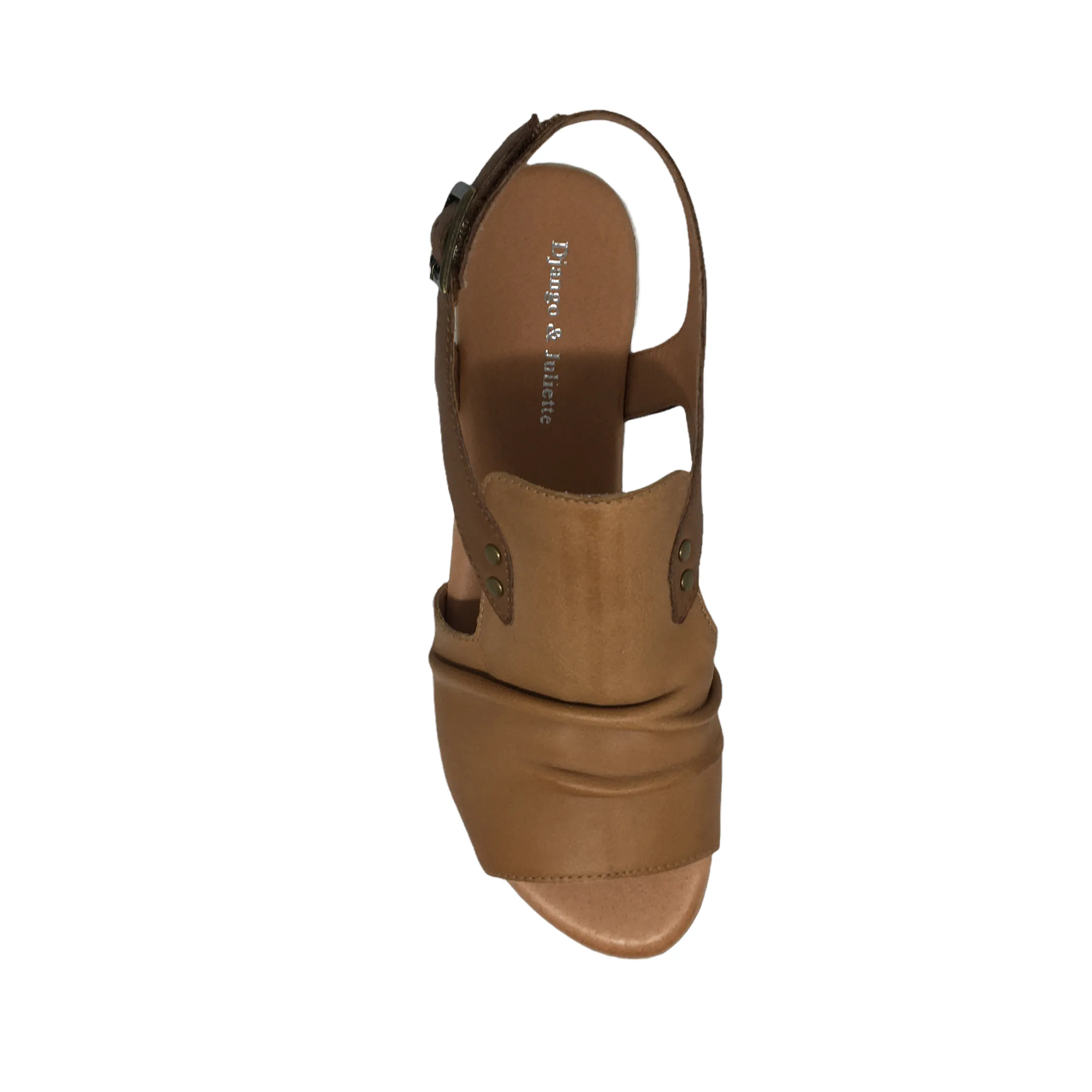 Django & Juliette Madis Leather Sandal ~ Tan ~ Black ~ Yellow