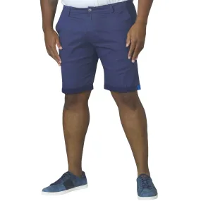 Duke D555 Mens Calvin Big & Tall Stretch Fit Chino Shorts - Navy