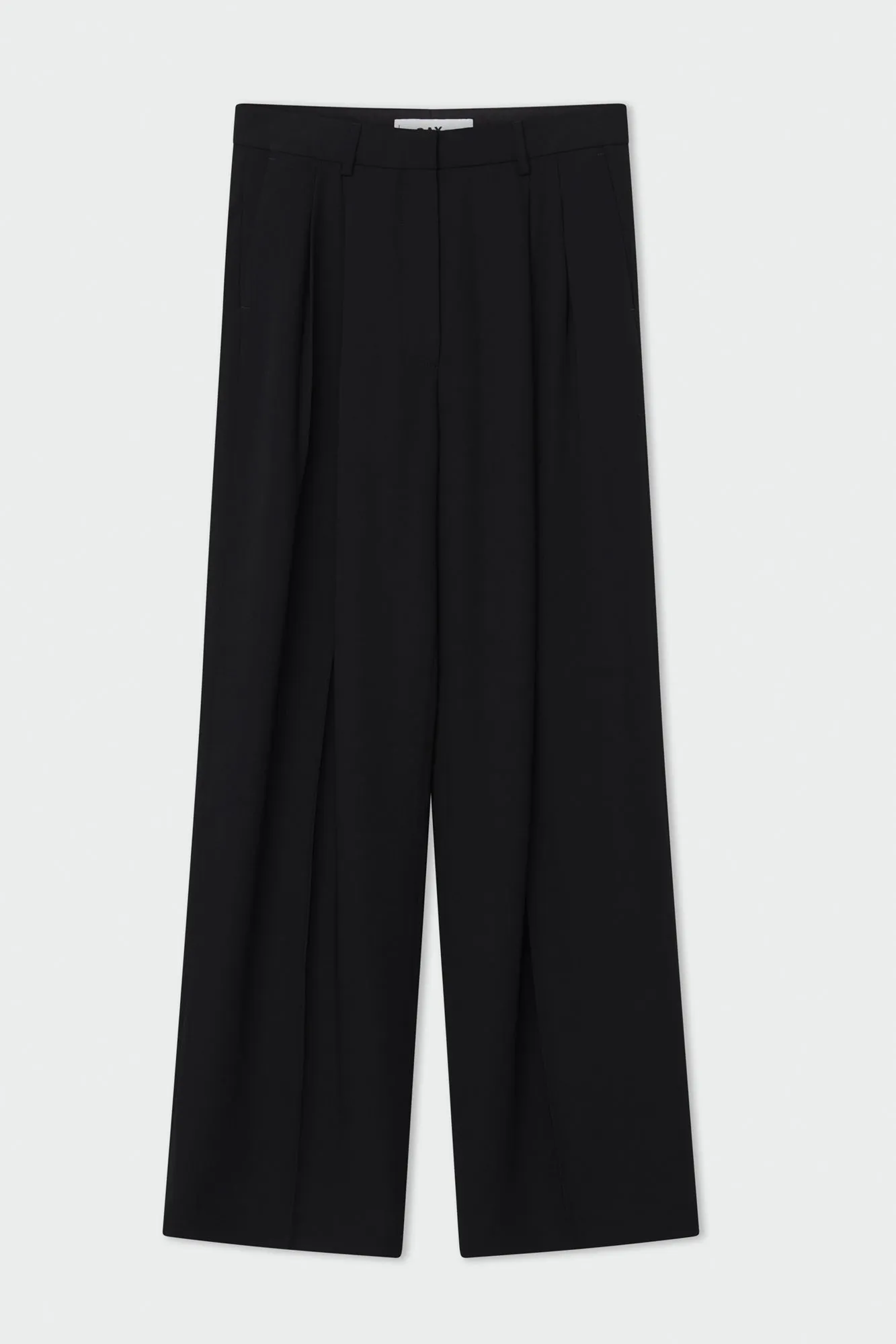 Enzo Black Classic Garbandine Relaxed Trousers