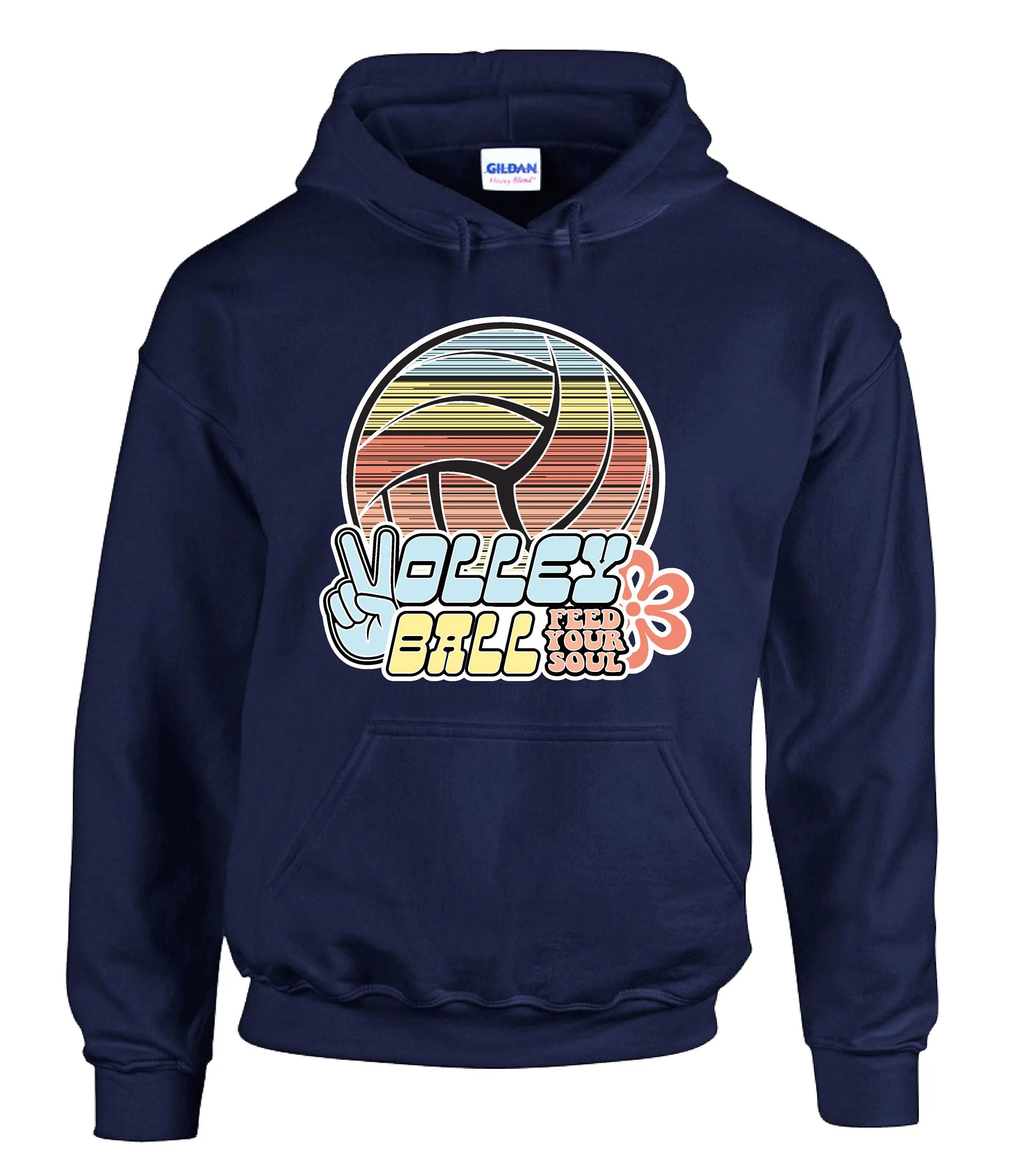 FEED YOUR SOUL Volleyball Hooded Sweatshirt