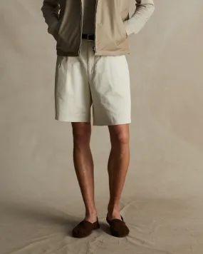 Flat Front Chino Shorts - Beige