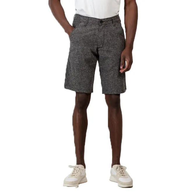 Flex Grip Chino Short Black Linen