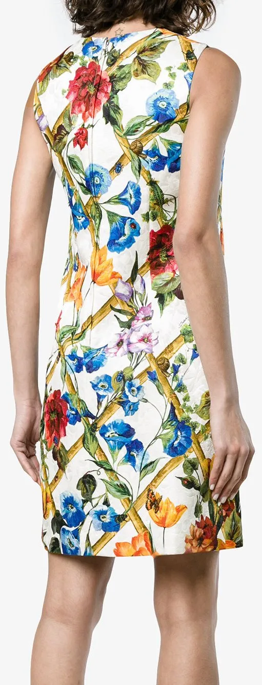 Floral Printed Cotton Drill Dress