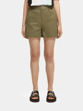 High-rise chino shorts