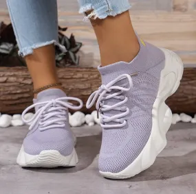 Ivyshape | Breathable Lace Up Sneakers