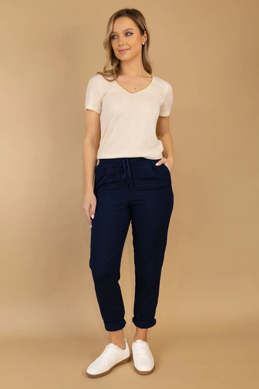 Jesmilo Navy Relaxed Trousers