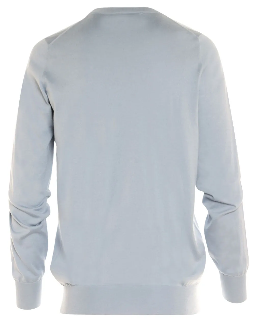 Light Blue Lightweight Cotton Crewneck Sweater