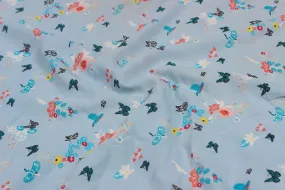 Light Blue Printed Summer Cool Georgette Fabric