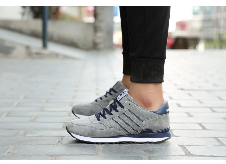 Men's Leather Casual Shoes | Breathable Running Sneakers