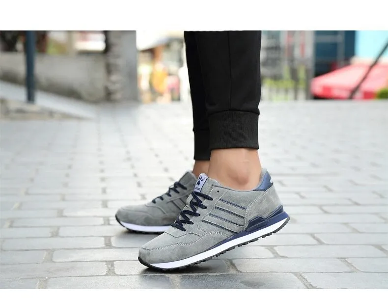 Men's Leather Casual Shoes | Breathable Running Sneakers