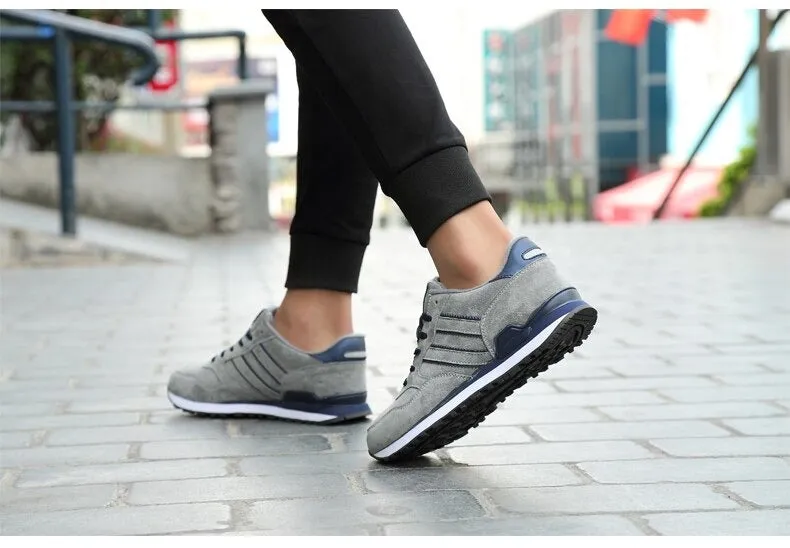 Men's Leather Casual Shoes | Breathable Running Sneakers