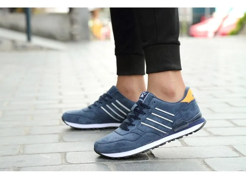 Men's Leather Casual Shoes | Breathable Running Sneakers