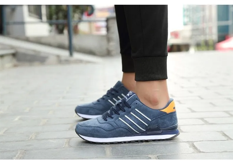 Men's Leather Casual Shoes | Breathable Running Sneakers