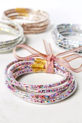 Multicolor Confetti Sequin Tube Bracelets