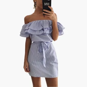 Off The Shoulder Summer Dresses Shirt Mini Dresses For Women