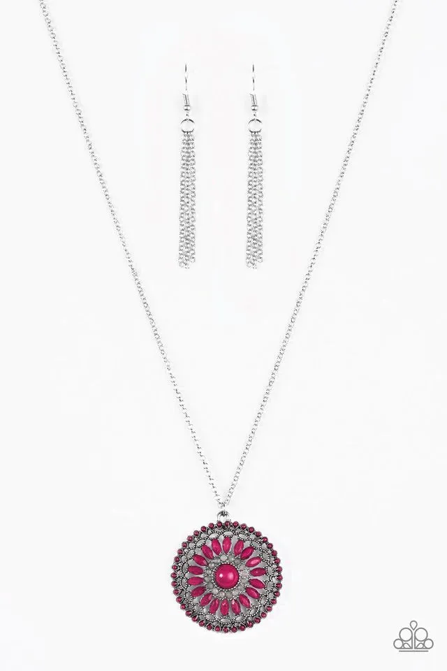 Paparazzi Necklace ~ Colorful Carousels - Pink