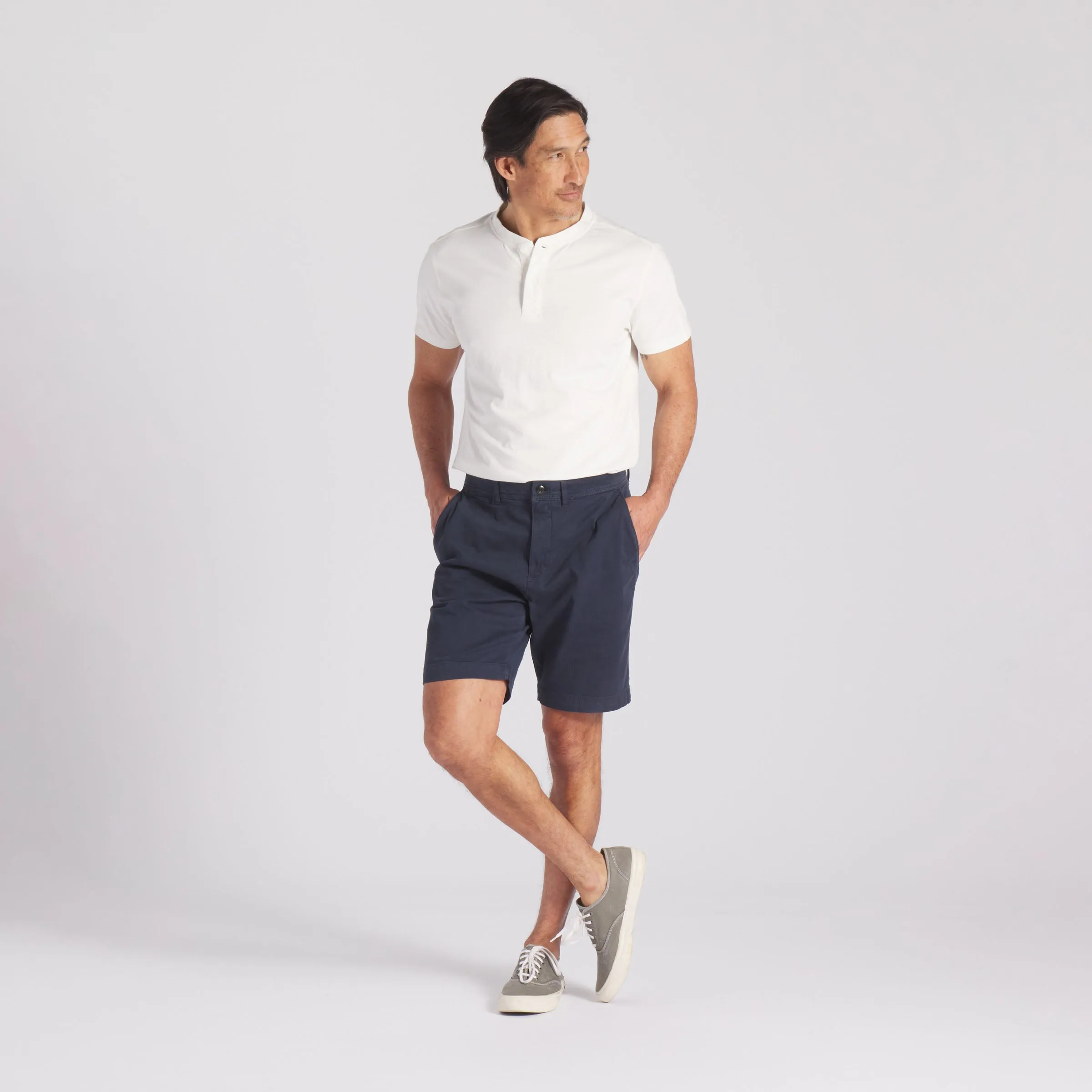 Precision Stretch Chino Shorts 8" - Navy