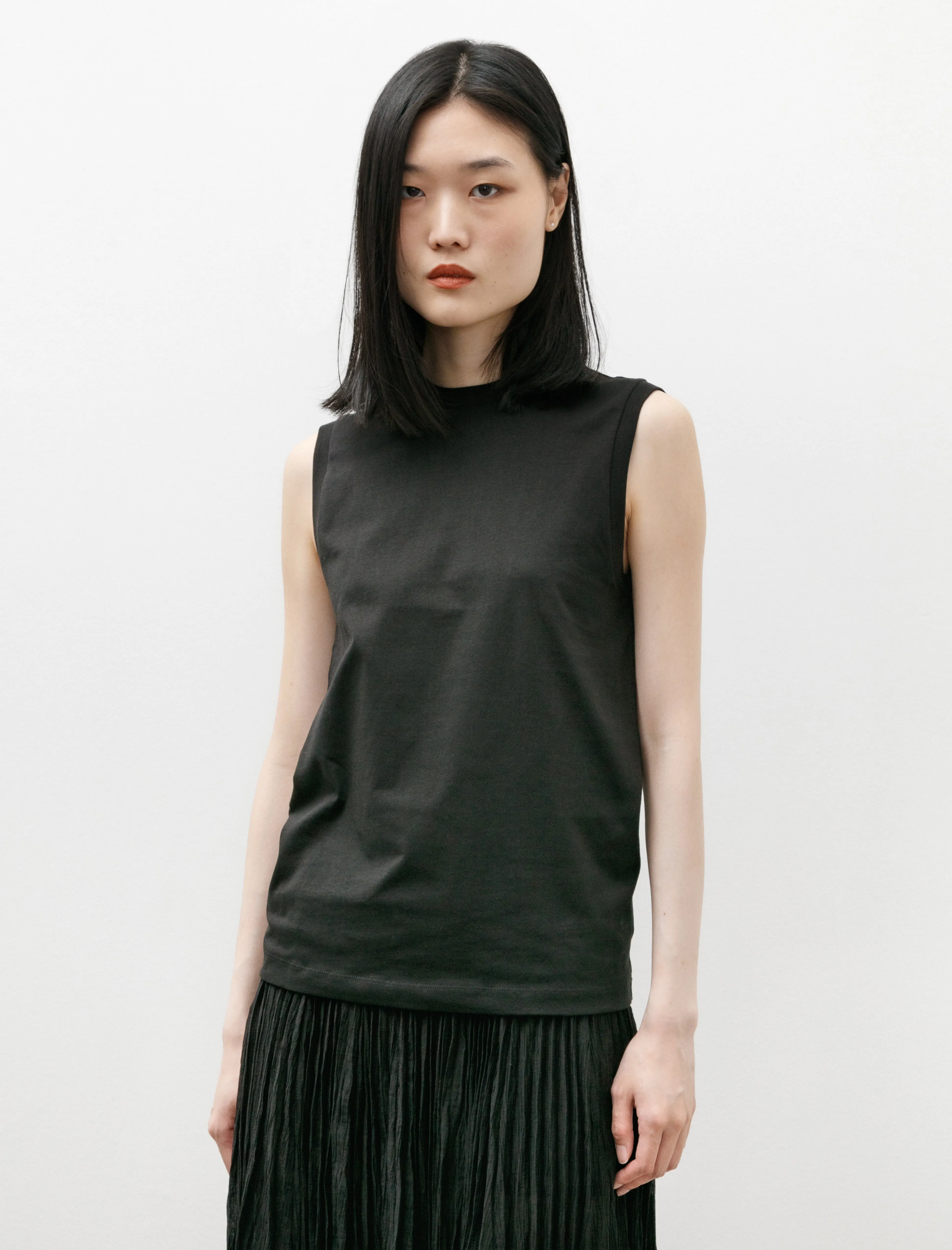 Relaxed Sleeveless Tee Black