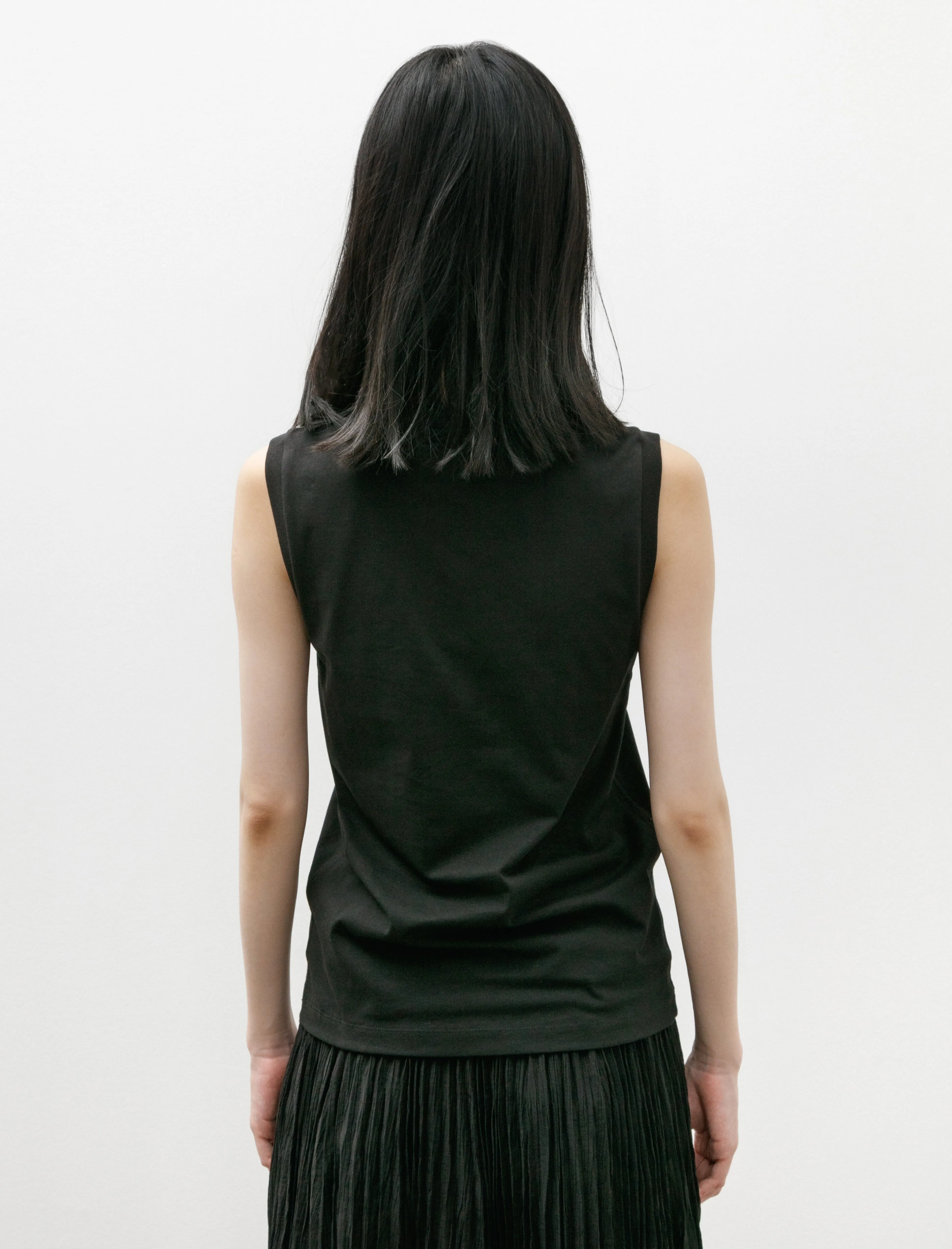 Relaxed Sleeveless Tee Black