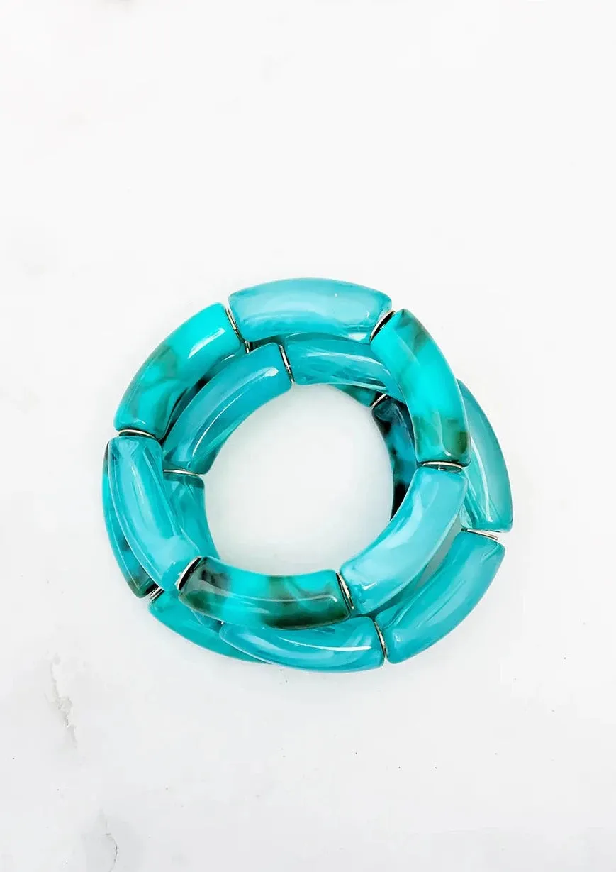 Resin Tube Bracelet Set