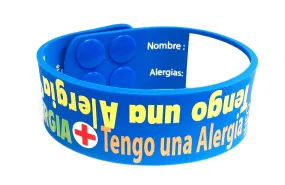 Spanish: I Have Allergies Silicone Bracelet