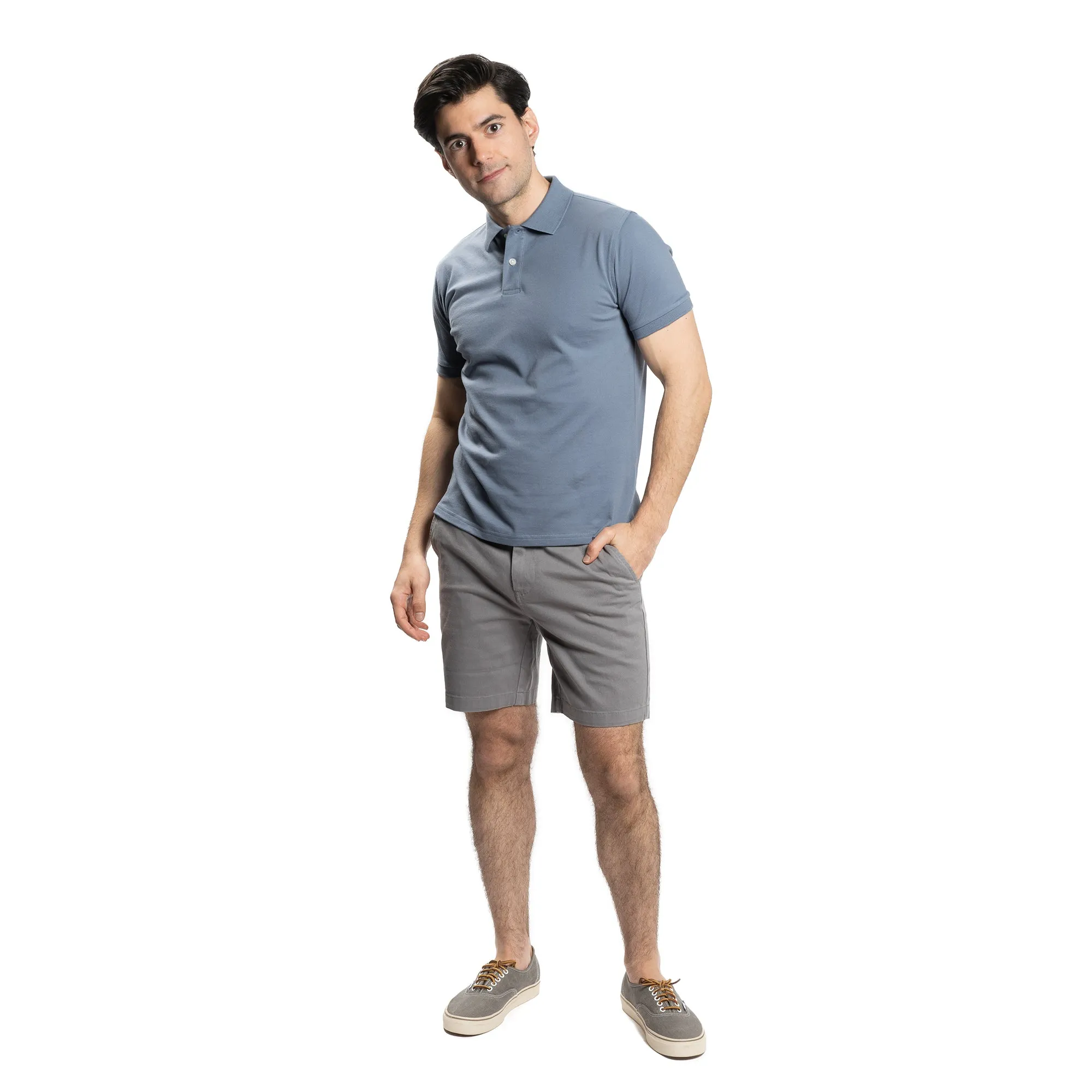 Stretch Chino Shorts - Grey