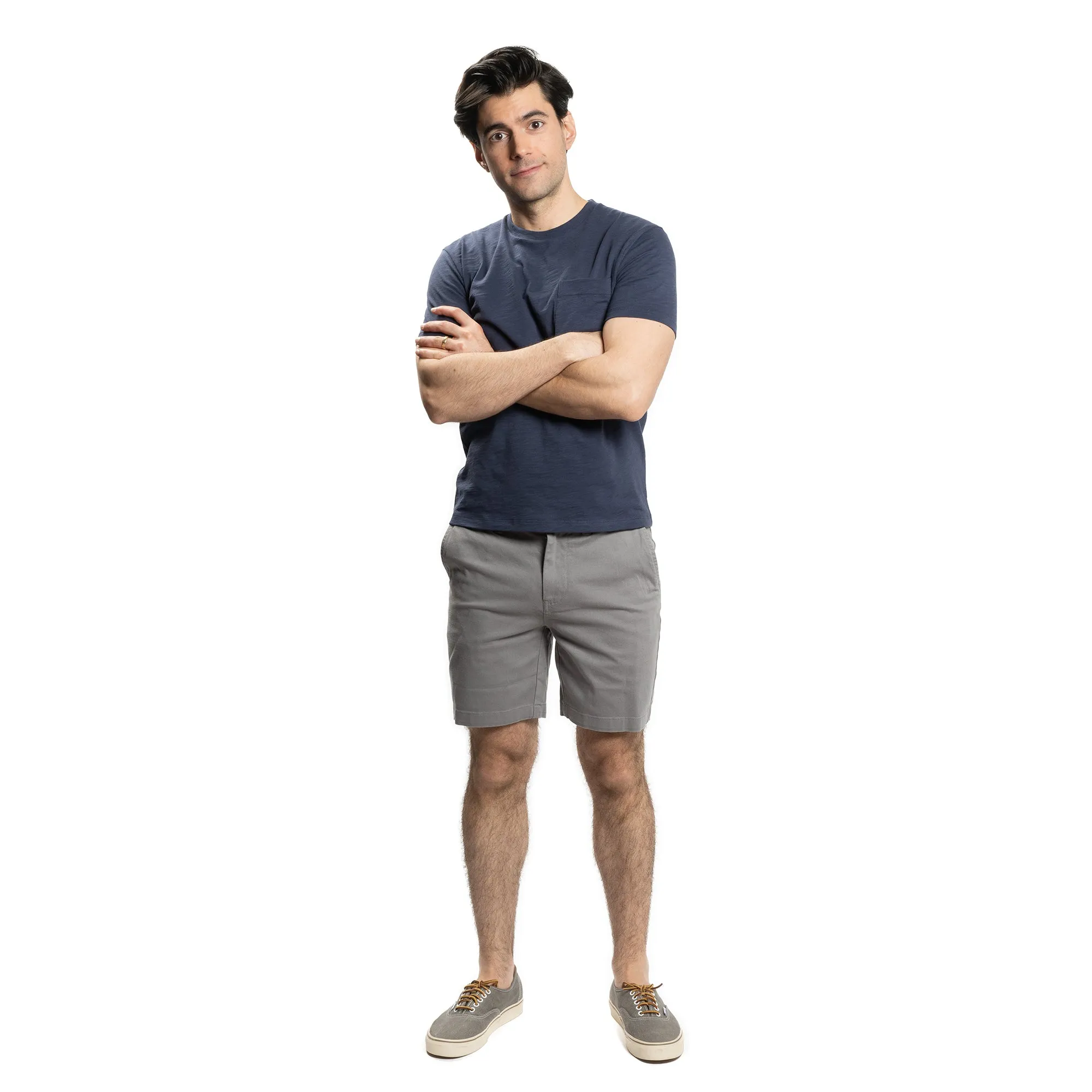 Stretch Chino Shorts - Grey