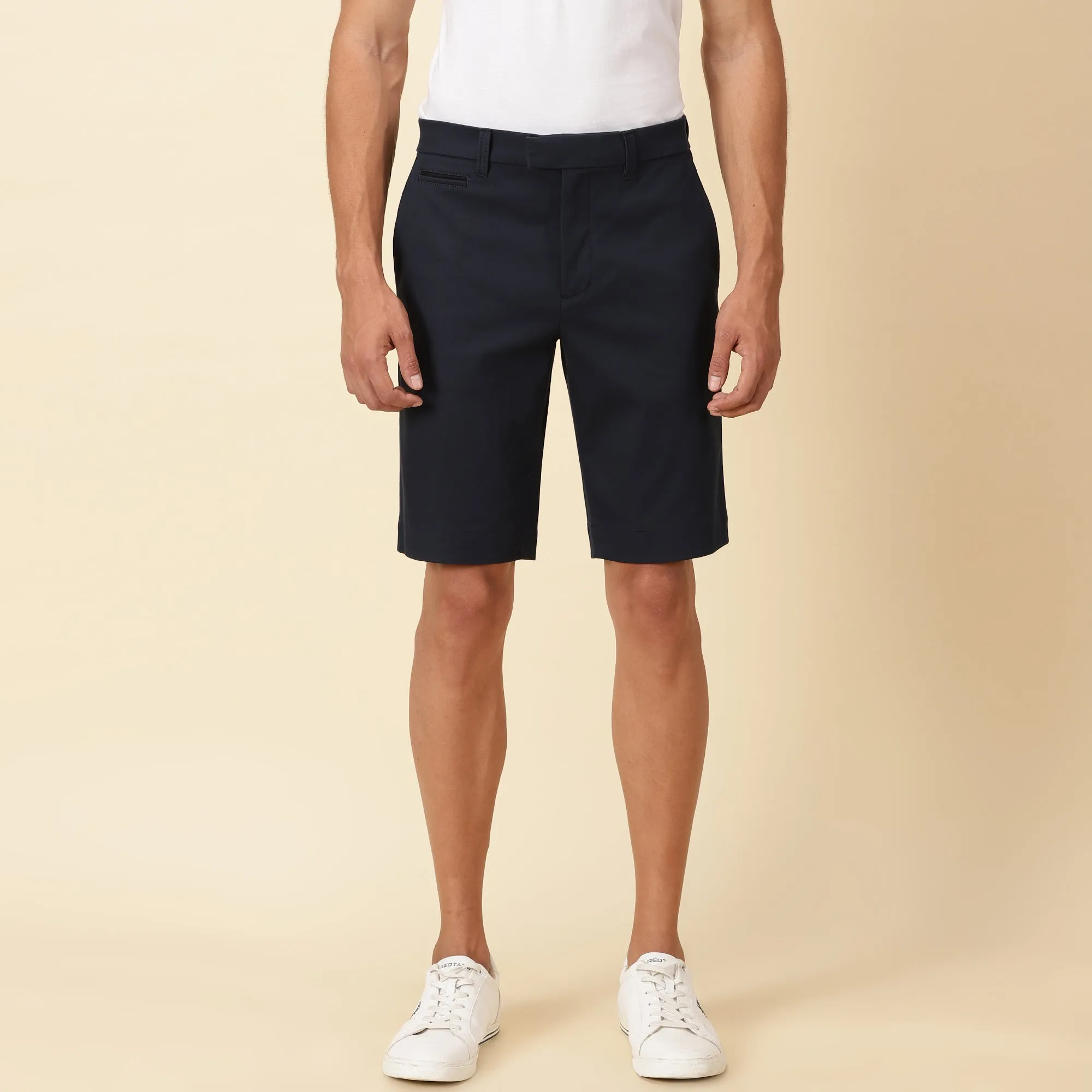 Tapered Fit Chino Shorts - NAVY