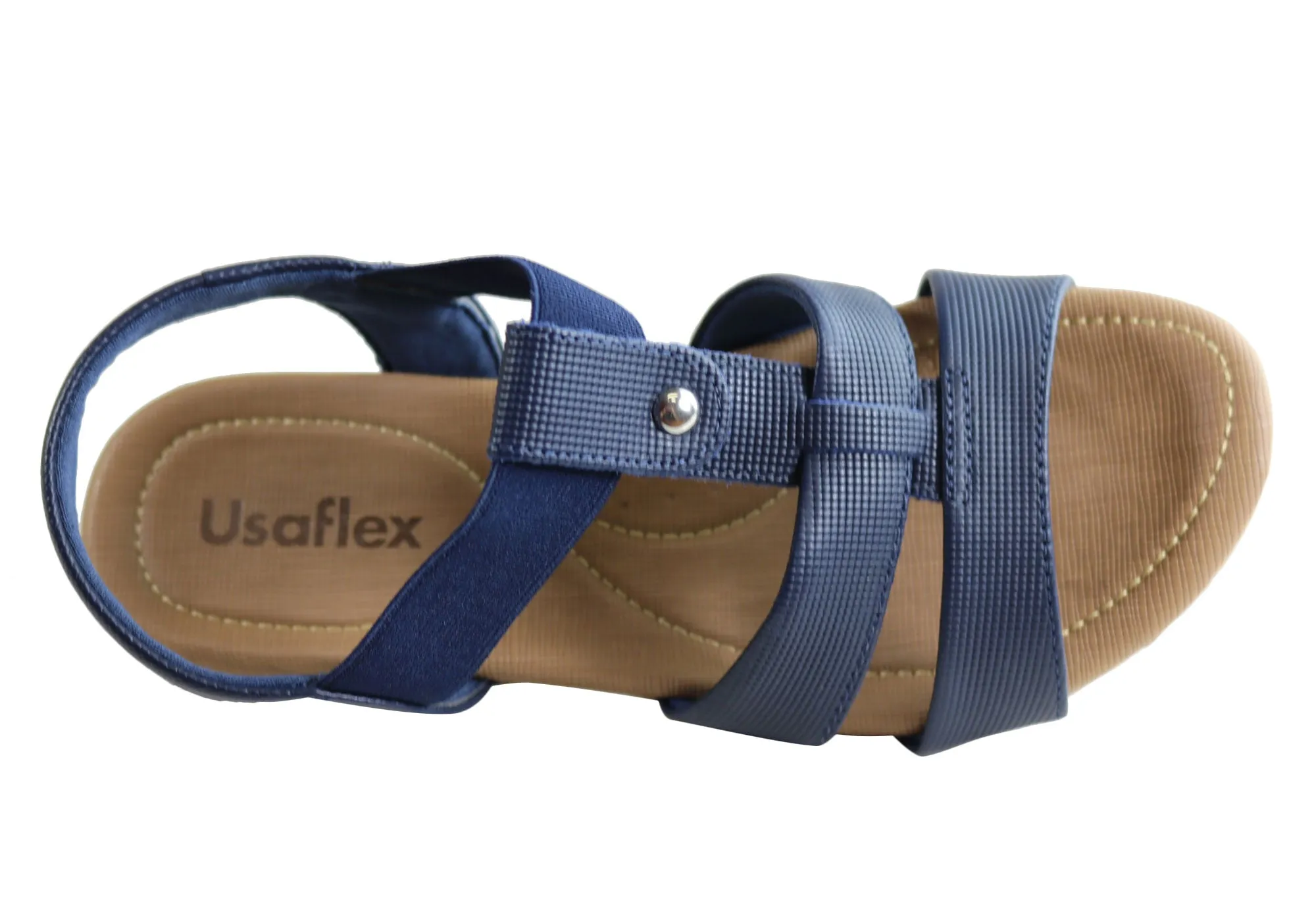 Usaflex Ventura Womens Comfy Cushioned Leather Sandals Made In Brazil