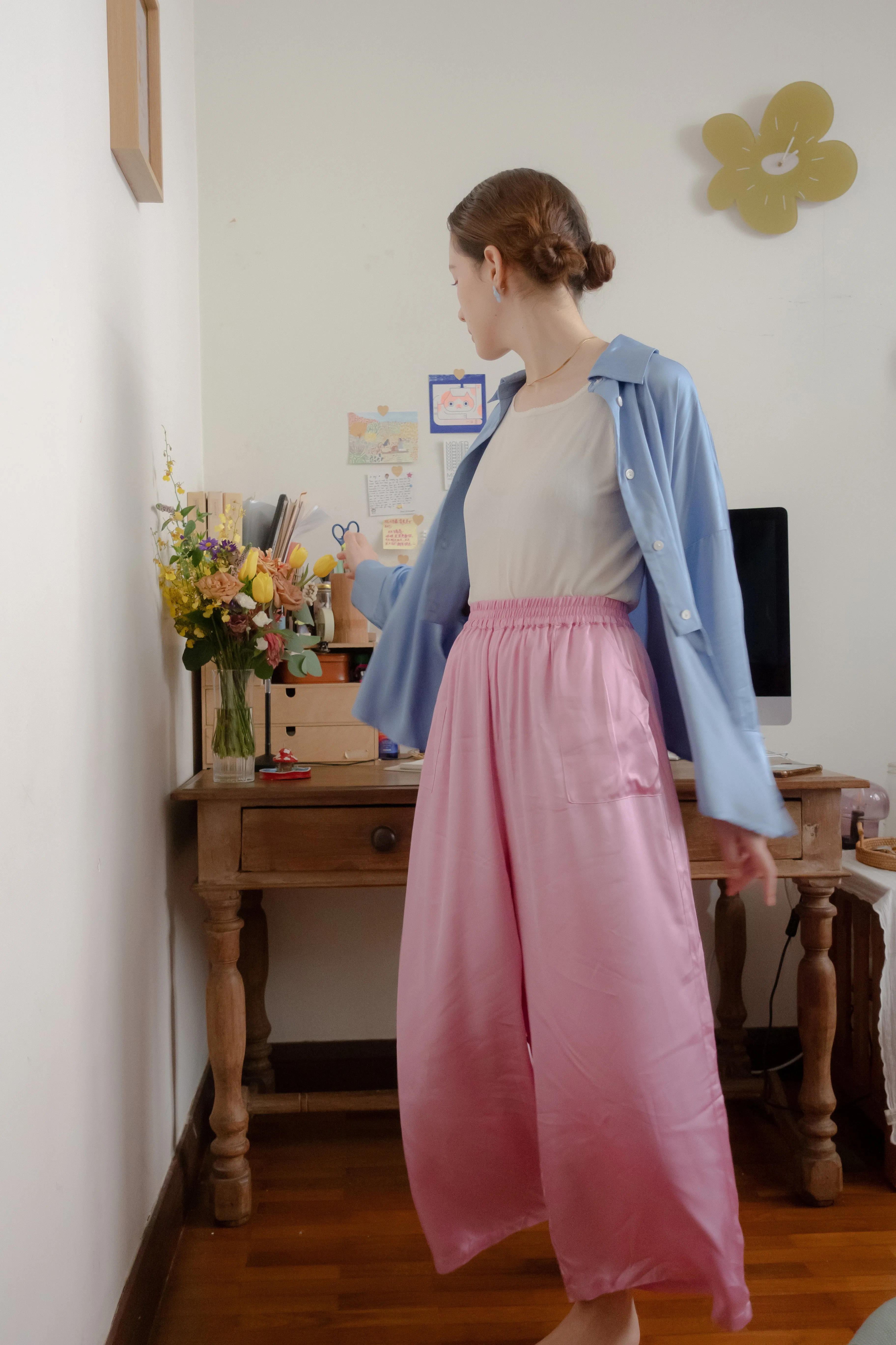 VISION - Relaxed Trousers - Flamingo Pink