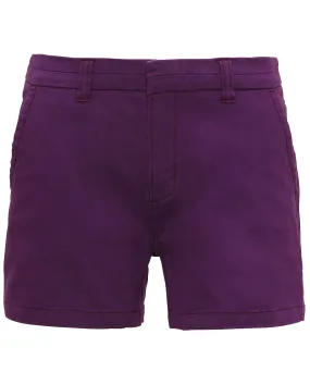 Womens chino shorts | Purple